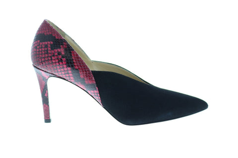 Bruno Magli Ale Womens Black Suede Slip On Heels Pumps Shoes