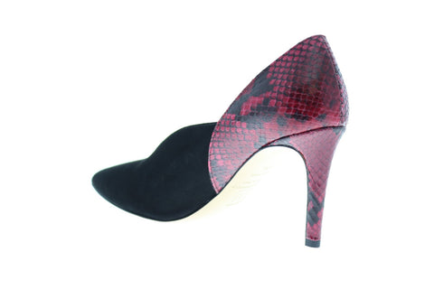 Bruno Magli Ale Womens Black Suede Slip On Heels Pumps Shoes