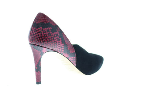 Bruno Magli Ale Womens Black Suede Slip On Heels Pumps Shoes