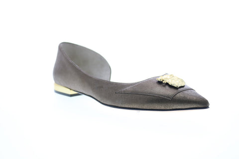 Bruno Magli Gianna Womens Brown Suede Slip On Flats Ballet Shoes