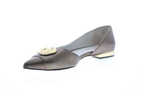 Bruno Magli Gianna Womens Brown Suede Slip On Flats Ballet Shoes