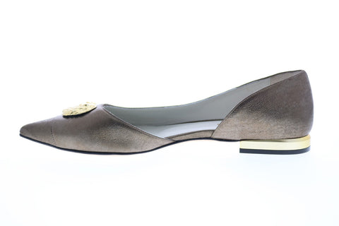 Bruno Magli Gianna Womens Brown Suede Slip On Flats Ballet Shoes