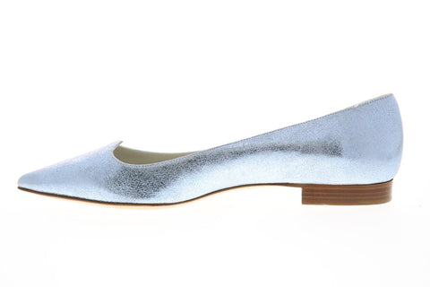 Bruno Magli Greta Womens Blue Suede Slip On Flats Ballet Shoes