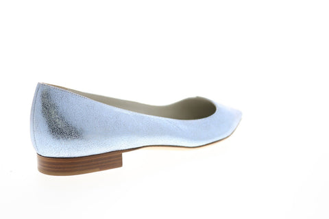 Bruno Magli Greta Womens Blue Suede Slip On Flats Ballet Shoes