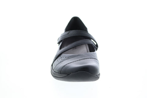 Earth Inc. Newton Mary Jane Flat Womens Black Leather Mary Jane Flats Shoes