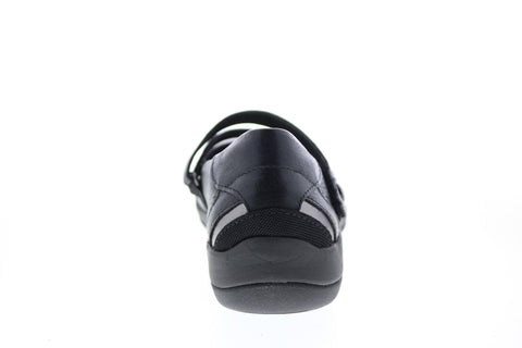 Earth Inc. Newton Mary Jane Flat Womens Black Leather Mary Jane Flats Shoes