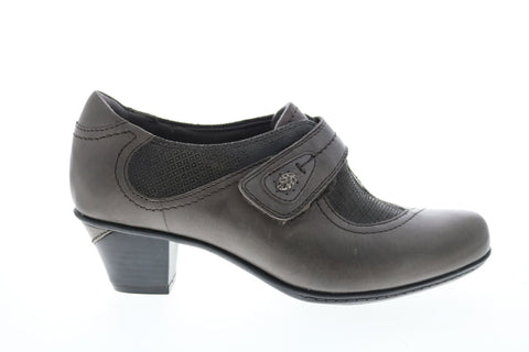 Earth Inc. Nutmeg Leather Womens Gray Leather Strap Ankle & Booties Boots