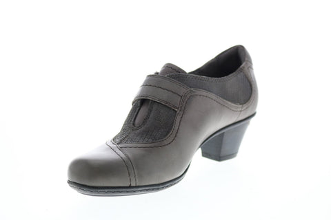 Earth Inc. Nutmeg Leather Womens Gray Leather Strap Ankle & Booties Boots