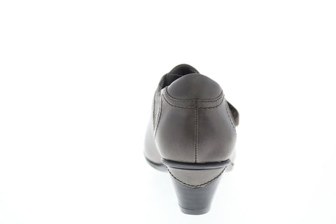 Earth Inc. Nutmeg Leather Womens Gray Leather Strap Ankle & Booties Boots
