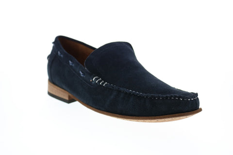 Andrew Marc West End NYWESTES-413 Mens Black Suede Moccasin Loafers & Slip Ons Shoes
