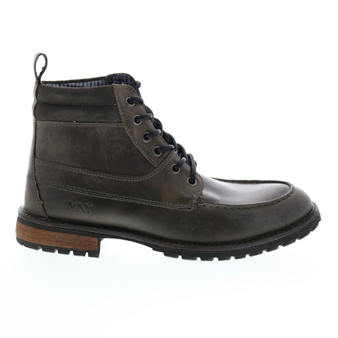 Andrew Marc Yates NYYATESG-0384 Mens Gray Leather Casual Dress Boots