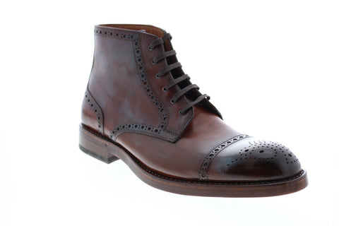 Bruno Magli Octavio OCTAVIO Mens Brown Lace Up Lace Up Boots