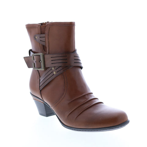 Earth Inc. Odyssey Leather Womens Brown Leather Ankle & Booties Boots