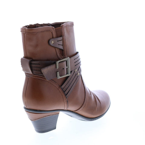 Earth Inc. Odyssey Leather Womens Brown Leather Ankle & Booties Boots