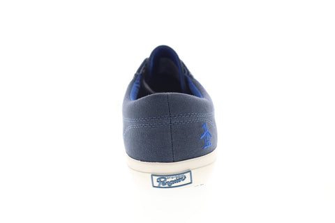 Original Penguin Maxus OP100642M Mens Blue Canvas Low Top Sneakers Shoes