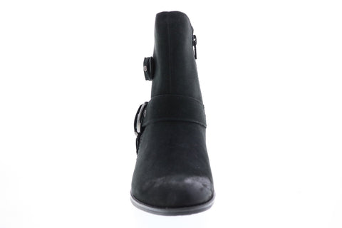 Earth Inc. Olive Boot Womens Black Suede Zipper Ankle & Booties Boots
