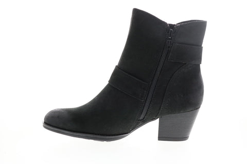 Earth Inc. Olive Boot Womens Black Suede Zipper Ankle & Booties Boots