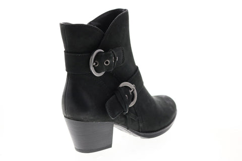 Earth Inc. Olive Boot Womens Black Suede Zipper Ankle & Booties Boots