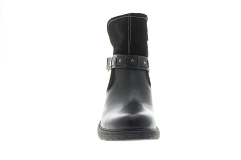 Earth Inc. Artistic Onyx Leather Womens Black Leather Casual Dress Boots