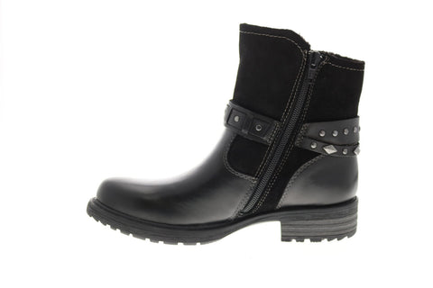 Earth Inc. Artistic Onyx Leather Womens Black Leather Casual Dress Boots