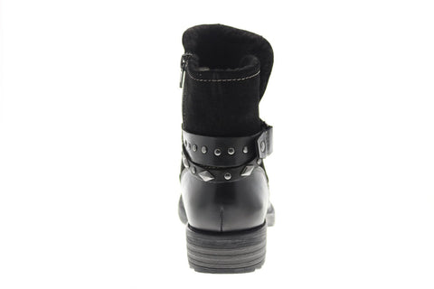 Earth Inc. Artistic Onyx Leather Womens Black Leather Casual Dress Boots