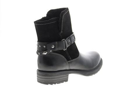 Earth Inc. Artistic Onyx Leather Womens Black Leather Casual Dress Boots