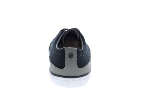Penguin Que OP100240 Mens Black Canvas Lace Up Lifestyle Sneakers Shoes