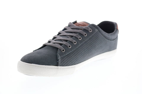 Penguin Dan OP100585M Mens Gray Suede Lace Up Lifestyle Sneakers Shoes