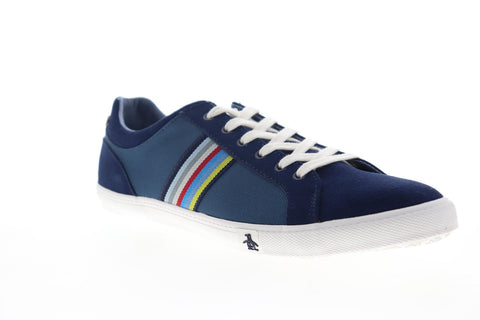 Original Penguin Devin OP100733M Mens Blue Suede Low Top Sneakers Shoes