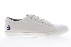 Original Penguin Mick OP100782M Mens White Canvas Low Top Sneakers Shoes