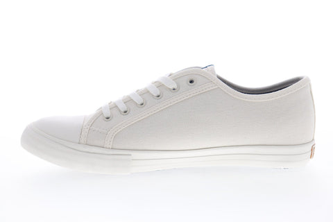 Original Penguin Mick OP100782M Mens White Canvas Low Top Sneakers Shoes