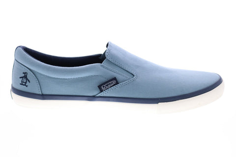 Penguin Beckett OP100944M Mens Blue Canvas Slip On Lifestyle Sneakers Shoes