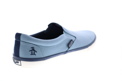 Penguin Beckett OP100944M Mens Blue Canvas Slip On Lifestyle Sneakers Shoes