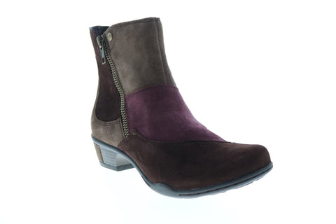 Earth Inc. Orion Suede Womens Brown Suede Zipper Ankle & Booties Boots