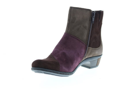 Earth Inc. Orion Suede Womens Brown Suede Zipper Ankle & Booties Boots