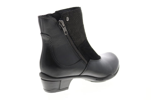 Earth Inc. Orion Leather Womens Black Leather Zipper Ankle & Booties Boots