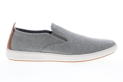 Steve Madden P-Ginno Mens Gray Canvas Slip On Sneakers Shoes