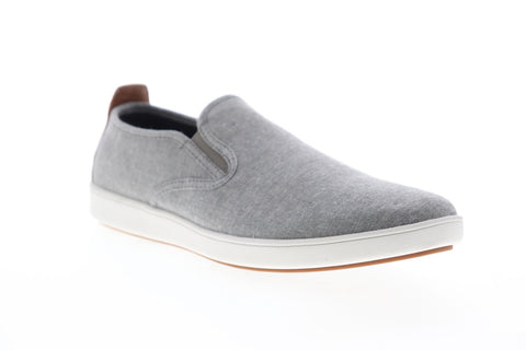 Steve Madden P-Ginno Mens Gray Canvas Slip On Sneakers Shoes