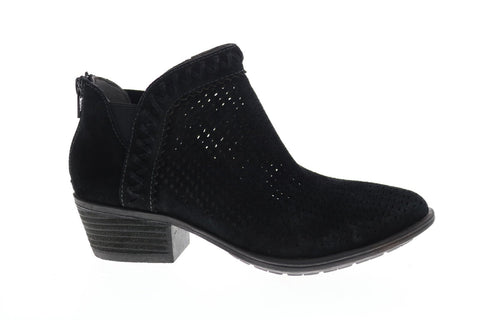 Earth Inc. Peak Perry Suede Womens Black Suede Zipper Ankle & Booties Boots
