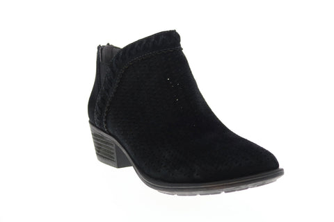 Earth Inc. Peak Perry Suede Womens Black Suede Zipper Ankle & Booties Boots