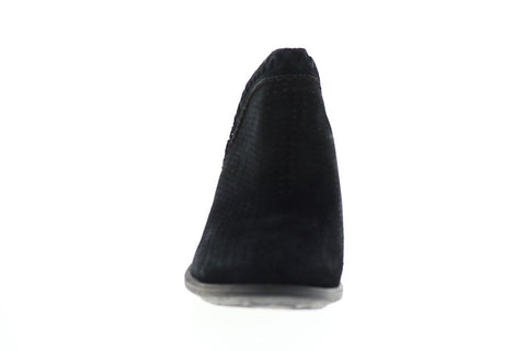 Earth Inc. Peak Perry Suede Womens Black Suede Zipper Ankle & Booties Boots
