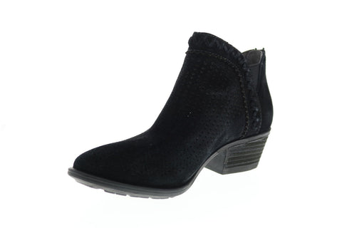 Earth Inc. Peak Perry Suede Womens Black Suede Zipper Ankle & Booties Boots