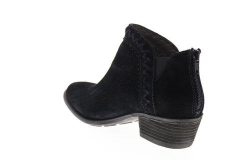 Earth Inc. Peak Perry Suede Womens Black Suede Zipper Ankle & Booties Boots