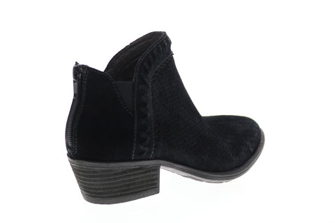 Earth Inc. Peak Perry Suede Womens Black Suede Zipper Ankle & Booties Boots