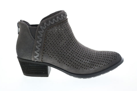 Earth Inc. Peak Perry Suede Womens Gray Suede Zipper Ankle & Booties Boots
