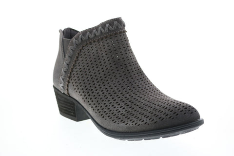 Earth Inc. Peak Perry Suede Womens Gray Suede Zipper Ankle & Booties Boots