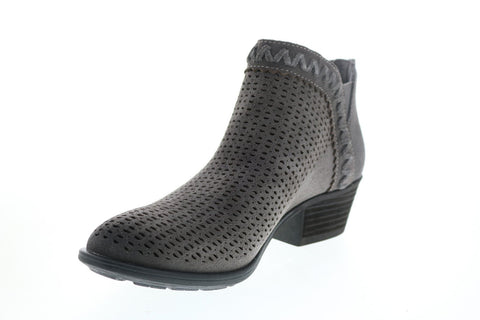 Earth Inc. Peak Perry Suede Womens Gray Suede Zipper Ankle & Booties Boots
