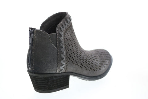 Earth Inc. Peak Perry Suede Womens Gray Suede Zipper Ankle & Booties Boots