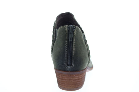 Earth Inc. Peak Perry Suede Womens Green Suede Zipper Ankle & Booties Boots