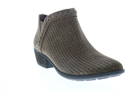 Earth Inc. Peak Perry Suede Womens Brown Suede Zipper Ankle & Booties Boots